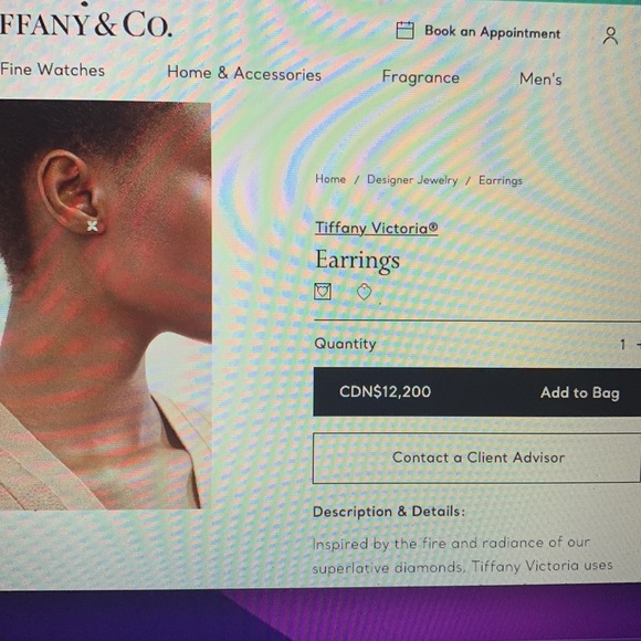 Authentic Tiffany&Co Small Victoria Earrings - Picture 5 of 5